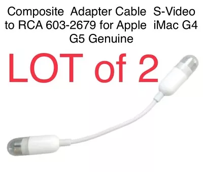 Composite  Adapter Cable  S-Video To RCA 603-2679 For Apple  IMac G4 G5 Genuine • $5.94