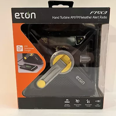 Eton Emergency Weather Radio Battery & Hand Crank Power FRX3 Black • $34.99