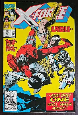 X-Force #15 (Marvel Comics October 1992) Classic Battle Cable Vs Deadpool  • $12.99
