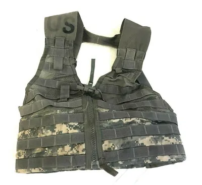 Military ACU FLC Fighting Load Carrier LBV Tactical Vest Digital Camo MOLLE VGC • $14.95