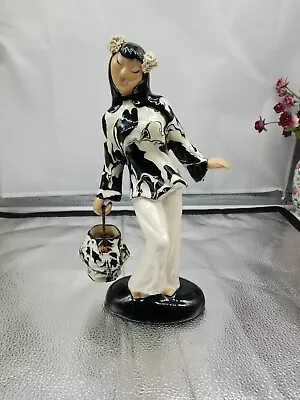 Hedi Schoop Asian Chinese Girl Figurine With Basket Made In USA • $50