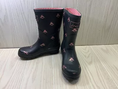 Joules Molly Welly Rain Boots Women's Size 6 M Black NEW MSRP $80 • $19.99