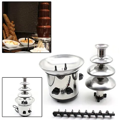 £45 • Buy 4 Tier Chocolate Fountain Machine Fondue Waterfall Stainless Steel Melting Pot