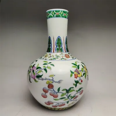 Qing Qianlong Doucai Tianqiu Vase • $380