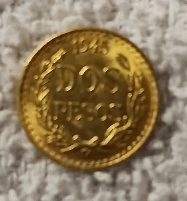 1945 2 Peso Gold == Mexico == Frosty Gem Bu • $159.99