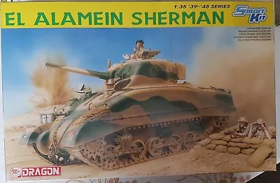 Pre Owned 6447-03 Dragon 1:35th Scale El Alamein Sherman Model Kit. Lot MS 140 • £26.01