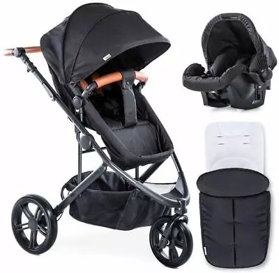 £189.99 • Buy Hauck Pacific 3 Travel System 2 Way Facing Pushchair Car Seat Caviar Black