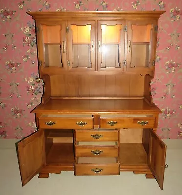 Tell City Half Glass China Hutch Hard Rock Andover Maple 52  • $999.99