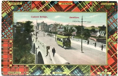 Scotland Lanarkshire Tram On Cadzow Bridge Hamilton Used 1910 Glasgow Columbia • £6