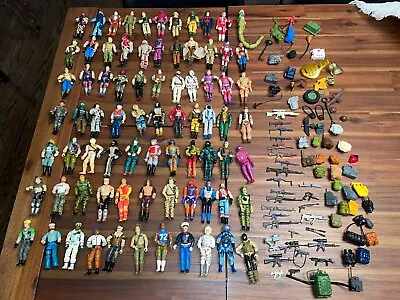 Vintage GI JOE 3.75” 1980s ARAH 77 Figures & Weapons Accessories Lot • $510