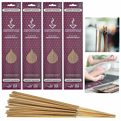 $18.99 • Buy 80 Cabernet Sauvignon Incense Sticks Fragrance Aroma Therapy Hand Dipped Scented