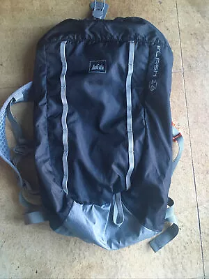 REI Co-Op Flash 18 Backpack Black Hiking Camping Super Lightweight Bag • $27.99