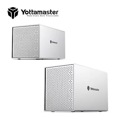 Yottamaster 4 5 Bay Type C USB Hard Drive Enclosure For 2.5  3.5  SATA HDDs SSDs • £145.99