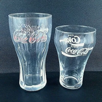 2 X COCA COLA COKE DRINKING GLASSES VINTAGE  • £2.99