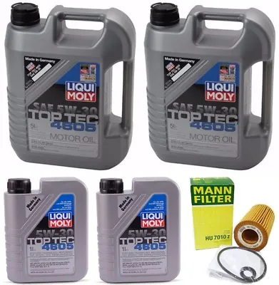 Oil Change Kit W/Liqui Moly Top Tech 4605 5W-30 Full Sythetic + MANN Oil Filter • $178.87