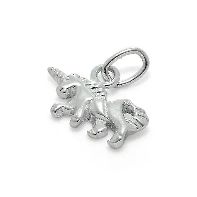 Tiny 925 Sterling Silver Unicorn Charm Fairytale Flying Charms • £7.65