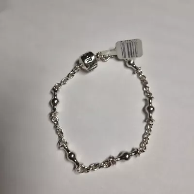 Genuine Pandora Sterling Silver 5 Clip Station Bracelet 591704 - 17 Cm - NWT • $75