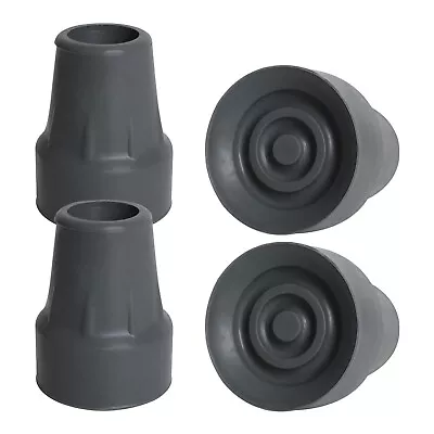 7/8 Inch Heavy Duty Non Slip Rubber Crutch Tip - Crutch Rubber Tips Gray 4Pcs • $24.44