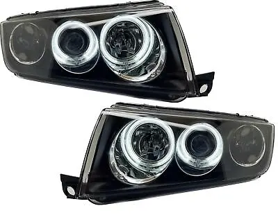 £223.31 • Buy Projector Headlights Lamps LHD Angel Eyes Ccfl Black For Skoda Fabia I -07