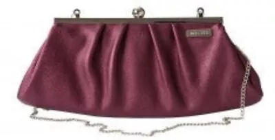 Miche Clutch Metallic Berry Hidden Silver Chain Handle NIP • $10