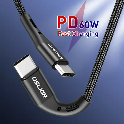 $7.55 • Buy PD USB C To USB Type-C Fast Charge Data Cable For Macbook Samsung Huawei 3A 60W