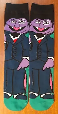 Novelty Character Count Von Count Socks The Muppets Colourful Puppet *SECOND* • £6.95
