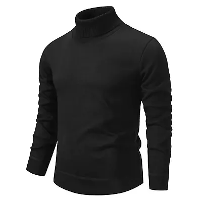 Mens Velvet Turtleneck Sweaters Autumn Winter Pullover Long Sleeves T-Shirt • $22.50