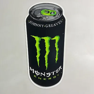 Monster Energy Drink Can Sticker Johnny Greaves 7 1/4  X 3 1/2  • $20