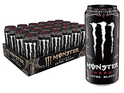 Monster Energy Ultra Black Sugar Free Energy Drink 16 Ounce (Pack Of 24) • $59.99