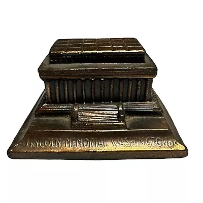 Lincoln Memorial Washington D.c. Vintage Souvenir Metal Building Paperweight • $7.96