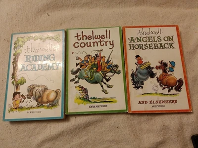 £10.99 • Buy 3 X Thelwell Paper Backs  Angels On Horseback, Riding Academy, Thelwell Country