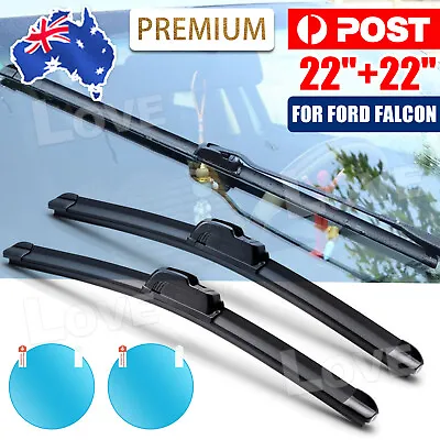 2Pcs For Ford Falcon BA BF Territory SX SY 22 +22  Front Windscreen Wiper Blades • $13.95