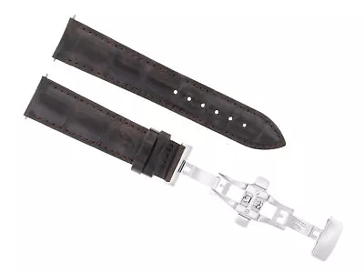 19mm Leather Band Strap For Patek Phillipe Watch  Deployment Clasp Dark Brown • $29.95