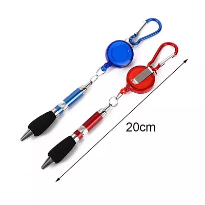 Buckle Ring Lanyard Stationery Retractable Key Chain Ballpoint Pen DR • £5.38