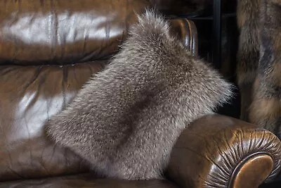 1376 Little Raccoon Fur Pillow Genuine Fur Cushion Real Fur Pillow Raccoon Fur • $165.96
