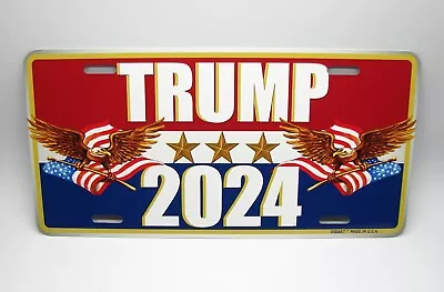 Trump 2024 American Flag Eagle Metal Car License Plate. Trump Car License Plate • $14.99