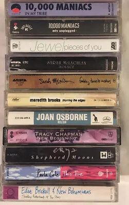 $28 • Buy Vintage 90’s Women’s Cassette Tape Lot Of 11 Lilith Fair Jewel Enya Untested
