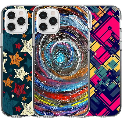 Silicone Cover Case Prism Abstract Swirl Stars Shapes Colourful Art • $16.95