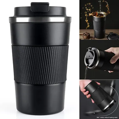 510ml Stainless Steel Leakproof Insulated Thermal Travel Coffee Mug Cup Flask • £12.90