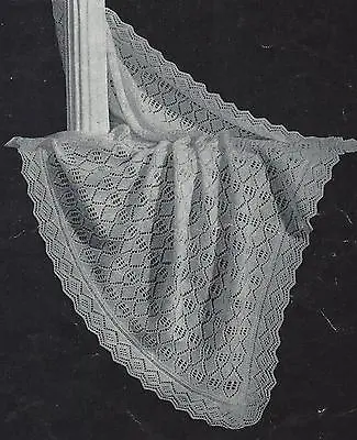 Baby Shawl Knitting Pattern  Heirloom-to-be  2ply 43  Square  836 • £2.09