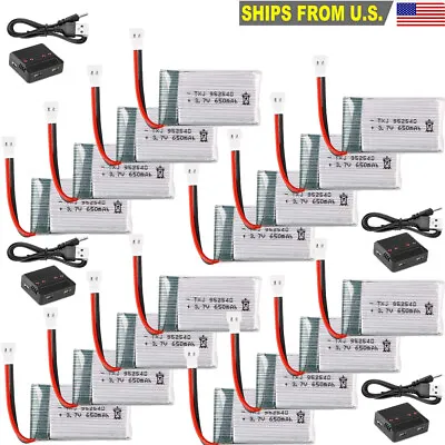 650mAh 3.7V Lipo Battery With Charger For RC Drone Syma X5C X5SC X5SW Quadcopter • $57.94