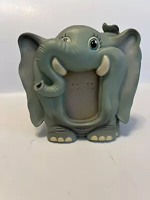 Vintage Ceramic Elephant Picture Frame 5” X 5”. Picture Size 1.5 X 2.25 • $7.50