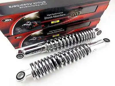 BULTACO PURSANG 250 340mm JBS CHROME REAR SHOCK ABSORBERS EYE TO EYE • $147.95