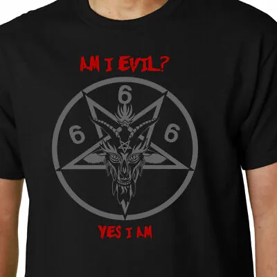 Am I Evil? Yes I Am T-shirt DIAMOND HEAD SATAN LAVEY HEAVY METAL SABBATH SLOGAN • £14.99