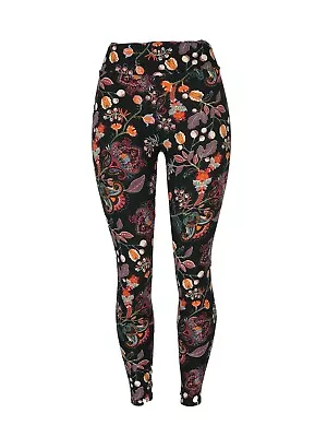 Colorful Flowers & Paisleys Very Unique Leggings Pattern - One Size Or Curvy • $13.47