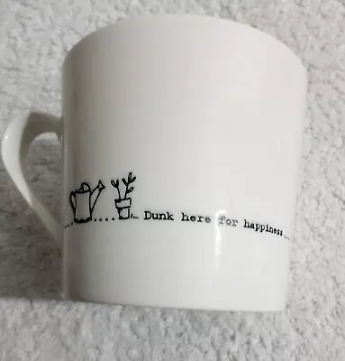 £12.90 • Buy East Of India Dunk Here For Happiness White Porcelain Boxed Mug