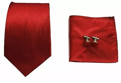 £6.99 • Buy Wine Red Burgundy Collection Woven Paisley Silky Knitted Satin Tie Wedding Lot