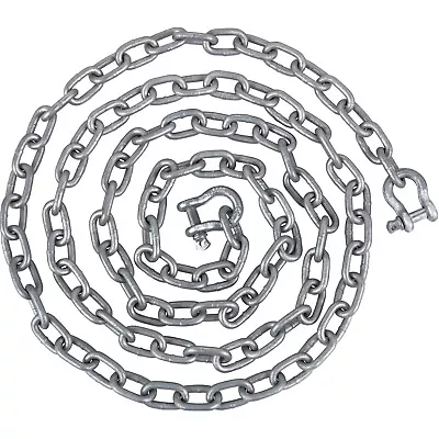 Anchor Chain Boat Anchor Chain Galvanized Chain 10'x 5/16  Two Shackles US • $28.50