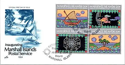 Marshall Islands FDC 1984 - Inaugurating MI Postal Service - Majuro - F29888 • $5.99