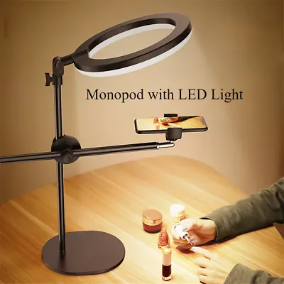 $9.95 • Buy LED Ring Light Selfie Ring Lamp W/ Phone Holder Online Photo Take Table Stand 